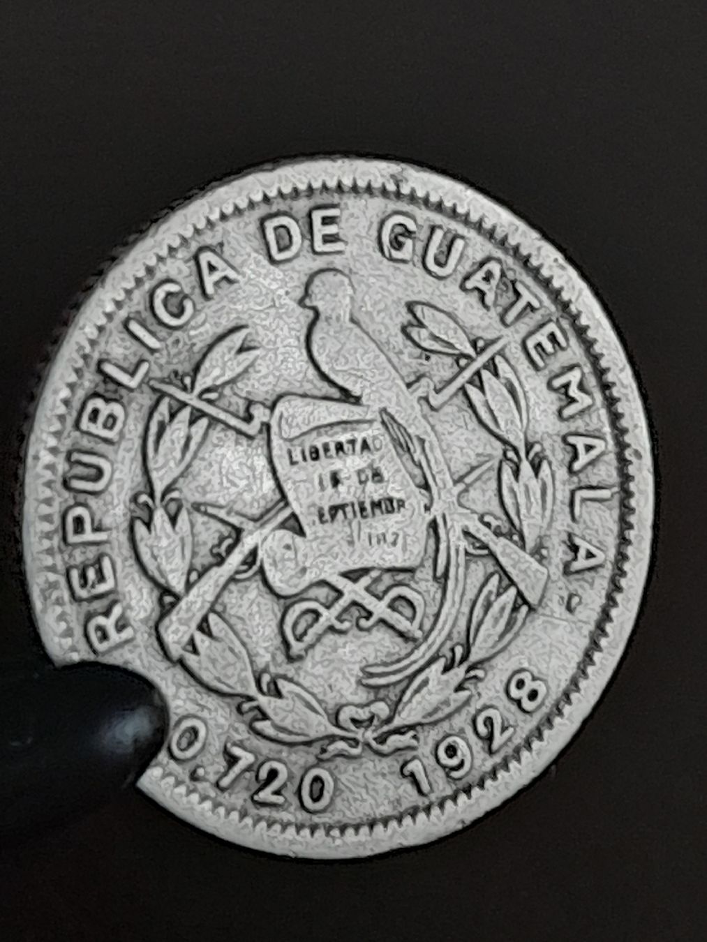 Alle Münzen: 5 centavos 1928 Guatemala  – Gebraucht aus Basel von Basel_20 5