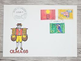 CL18 Enveloppe + Timbre Suisse 1968