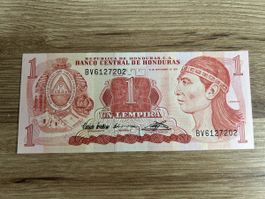 Honduras 1 Lempira Banknote, 1992, neuwertig & selten