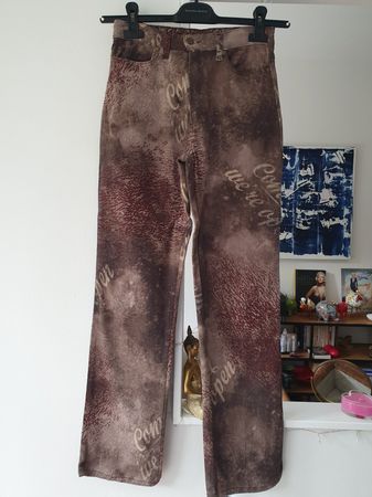 COTE ANGLAISE - Pantalon style délavé brun en coton 38