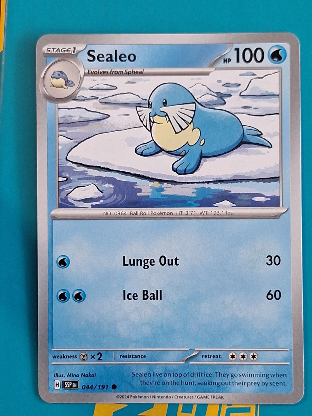 Pokémon Carte collezionabili: Sealeo - Pokemon Surging Sparks – Usato da Altstätten SG venduto da GGsGameshop