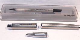 Parker Tintenroller (Rollerball) Edelstahl/Chrom mit Box