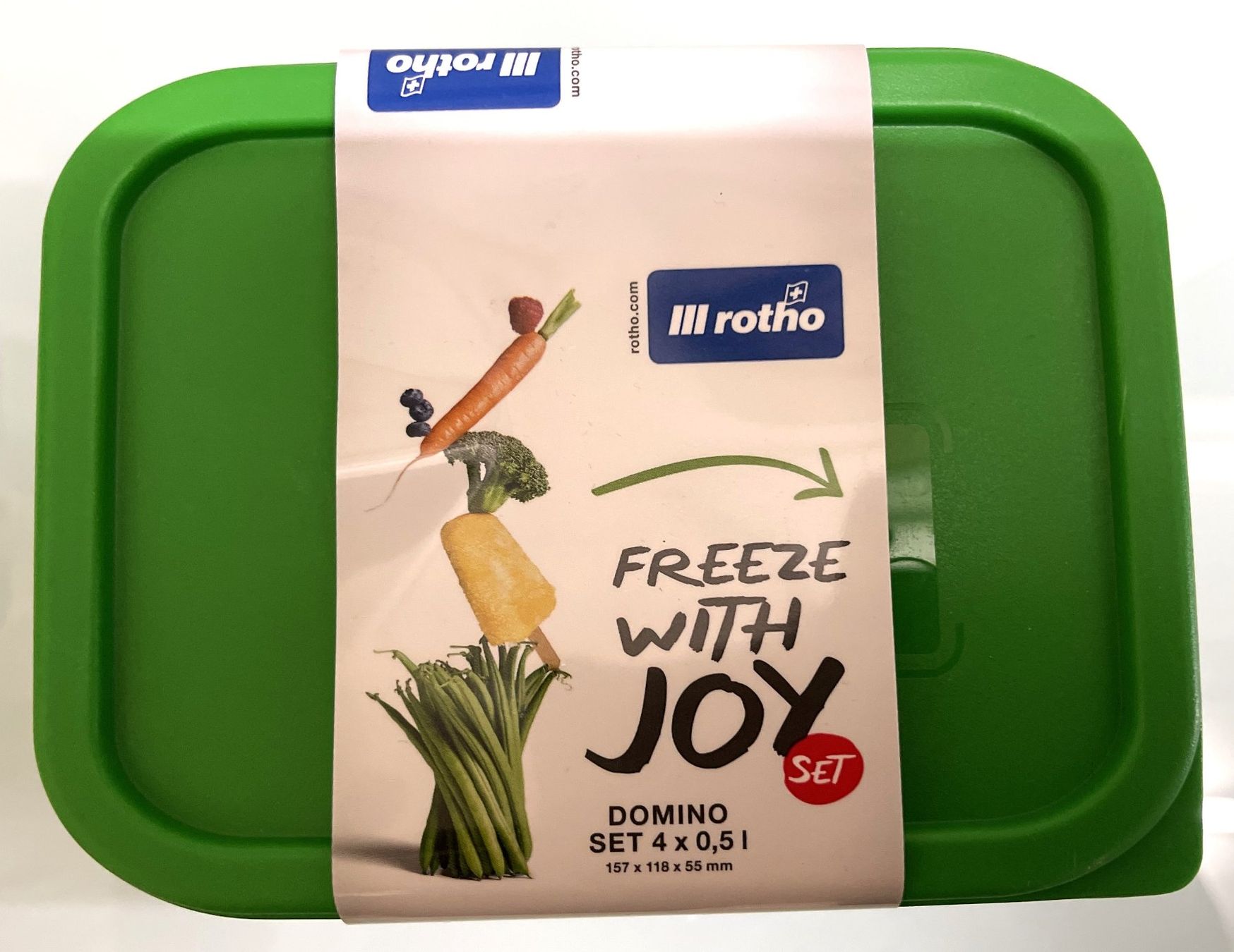Rotho Contenitori & Simili: 4er Set Gefrierdosen 0.5 l / DOMINO – Nuovo e nell'imballaggio originale da Oftringen venduto da Vucki 2