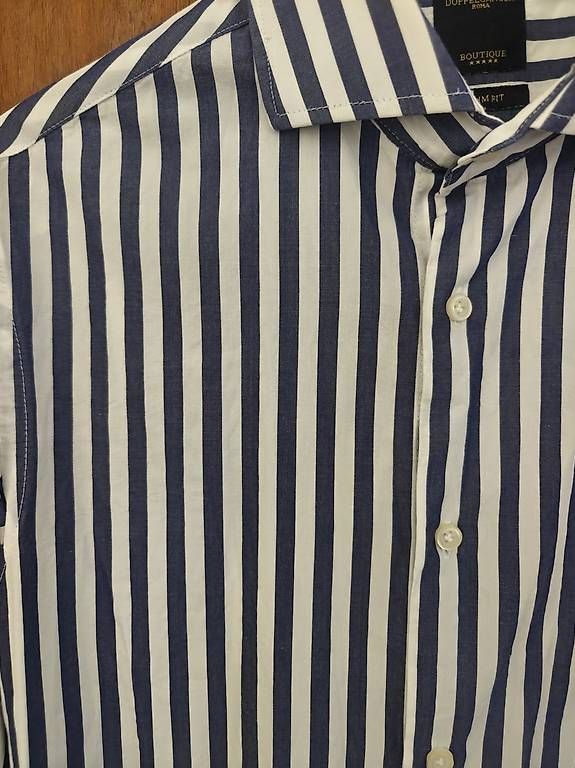 Camicette: Camicia cotton stripe bianca e blu, taglia 38, 100% cotone – Usato da Seseglio venduto da orla91 2