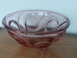Art Deco rosas Glasschale, um 1930