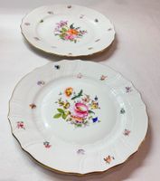 2 Stk. Herend Porzellan Blumenbouquet Essteller 26x2.5cm
