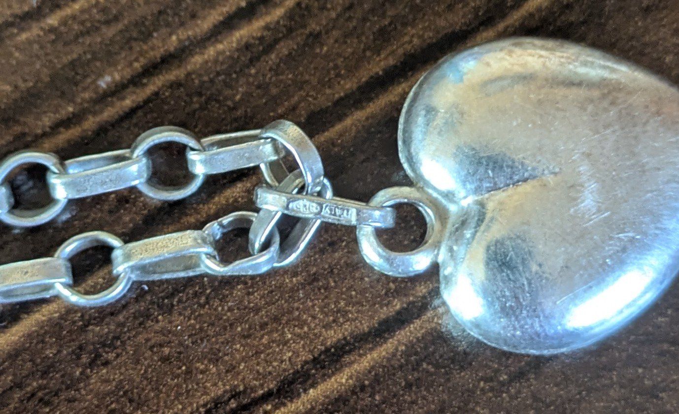 Catenine: Halskette aus Silber mit Herz-Anhänger – Usato da Sarmenstorf venduto da Mino_1888 2