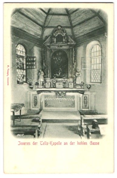 Ansichtskarten: Relief-AK Tellskapelle, Innenansicht – Gebraucht aus Berlin von bartko-reher