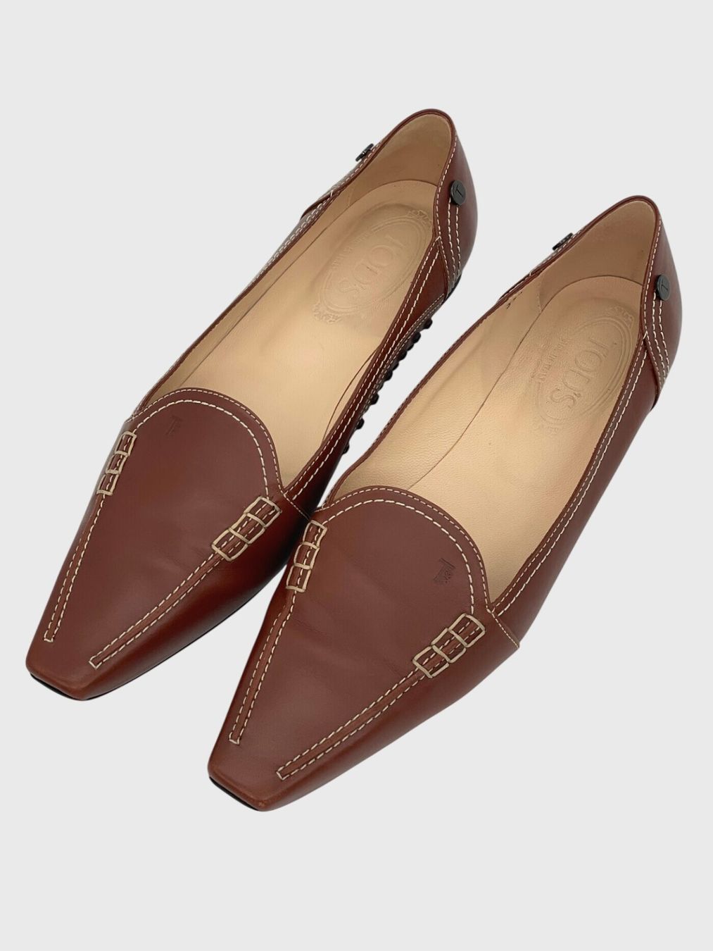 Tod'S Scarpe da donna: Tod's Leather Mokassin EU 39.5 Braun – Usato da Zürich venduto da shoe_shop 2