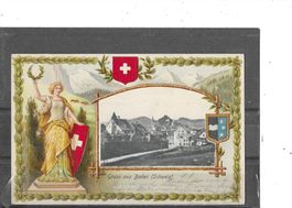 AG Gruss aus Baden 1903 (Prägedruckkarte)