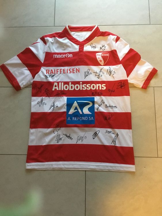 Maillot FC Sion 2012-2013 Extérieur Errea - Taille S - Autographié - Occasion