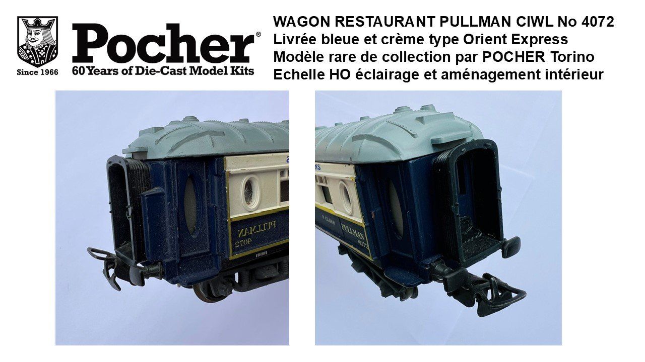 Pocher Modelleisenbahnen: WAGON PULLMAN CIWL No 4072 HO POCHER Torino – Gebraucht aus St-Légier-Chiésaz von EvaVDRiviera 1
