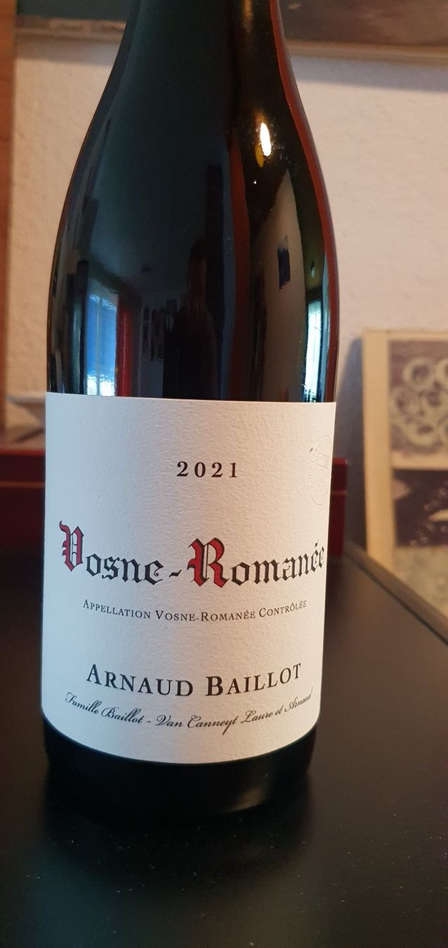 Vino: ARNAUD BAILLOT - VOSNE-ROMANEE 2021 – Nuovo e nell'imballaggio originale da Lenzburg venduto da Reto013