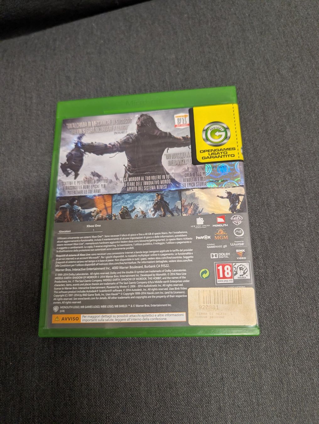 Giochi: L'ombra di Mordor Microsoft Xbox one – Usato da Giubiasco venduto da Ticinerd 1