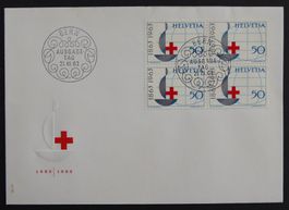 1963 - CH - Znr. 399 / 4-er Block - FDC - ES - 21.03.1963
