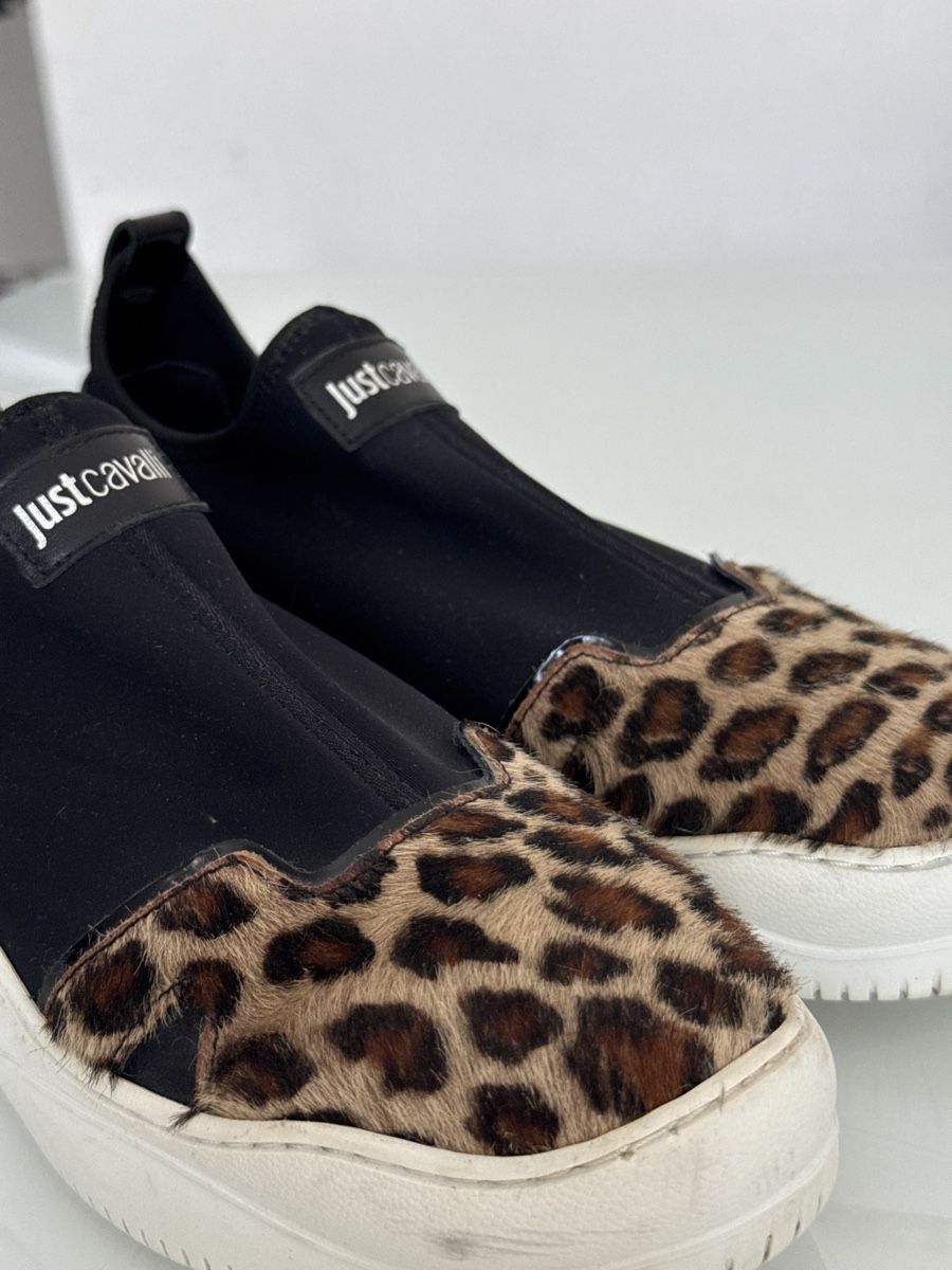 Roberto Cavalli Scarpe da donna: Just Cavalli Leopard Print Sneakers, Slip-on Style – Usato da Thalwil venduto da perulina 5