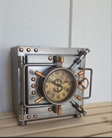 Vintage Tresor Spardose mit Uhr – Steampunk Deko / Safe