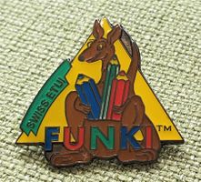 P467 - Pin Swiss Etui FUNKI Känguru Farbstifte