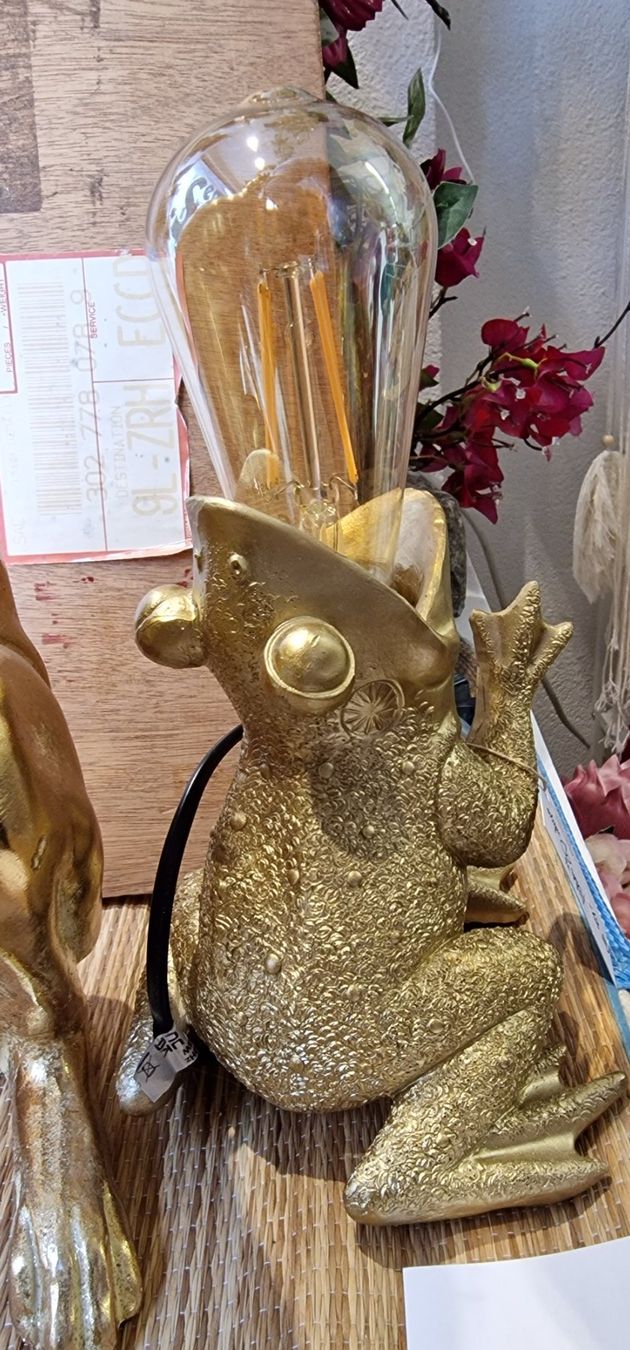 Lampen: Frosch Lampe Gold – Neu und originalverpackt aus Schaffhausen von AtelierPudesco 3