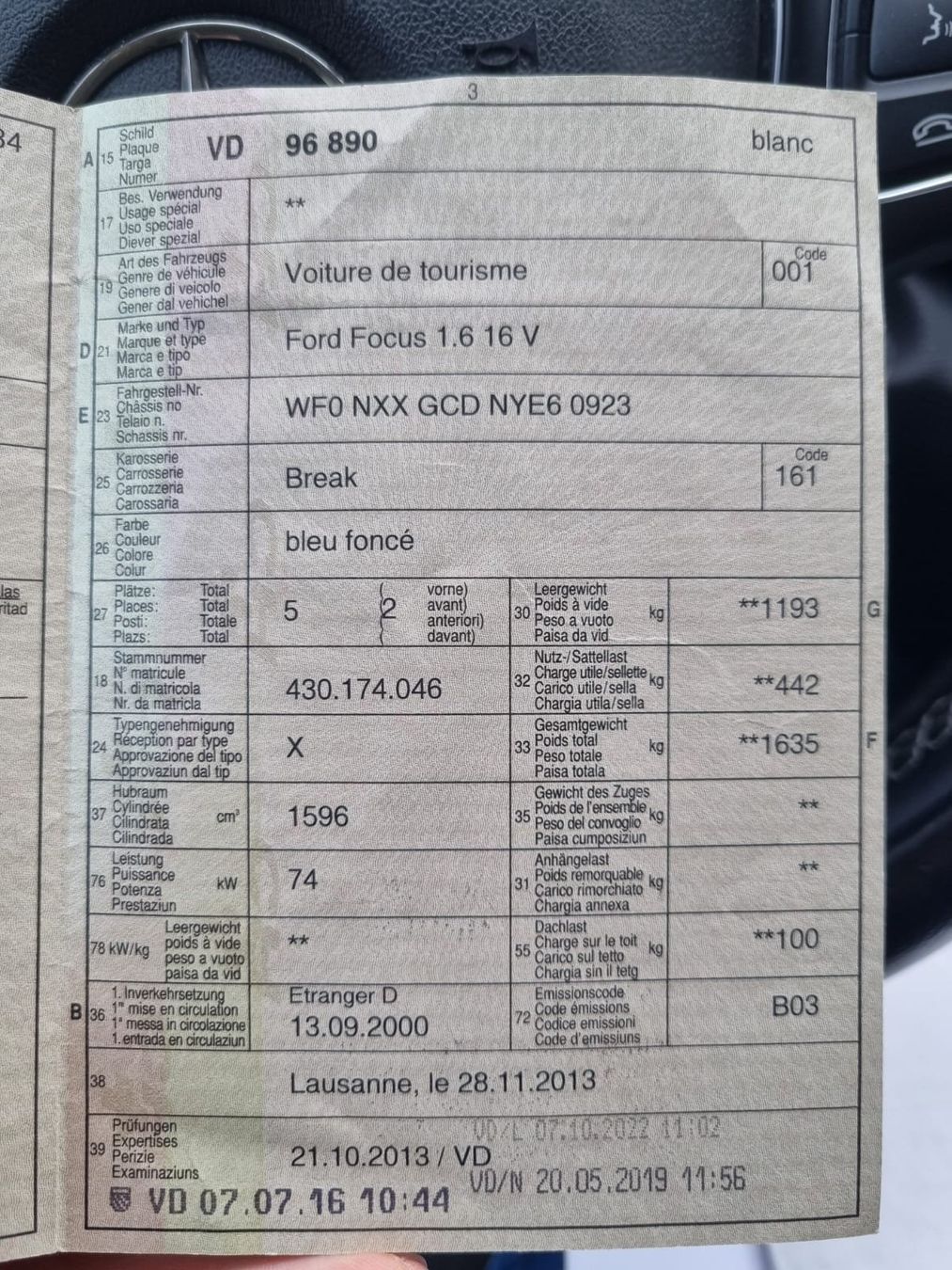 Ford Autos: Ford Focus 1.6 16V – Defekt aus Rorbas von eur_knh6 3