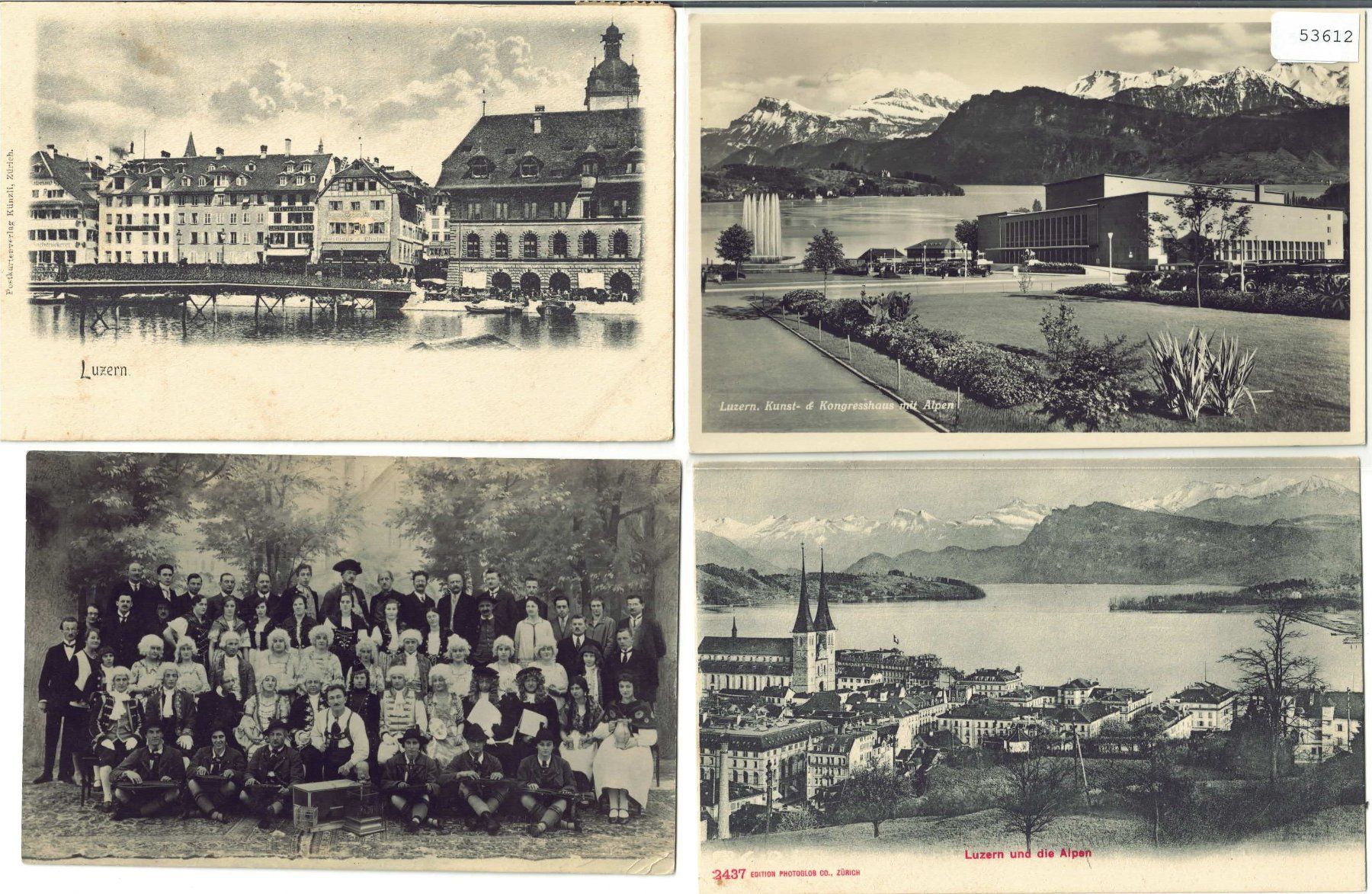Cartoline postali: 4 AK - Luzern – Usato da Ettingen venduto da Kartenplanet