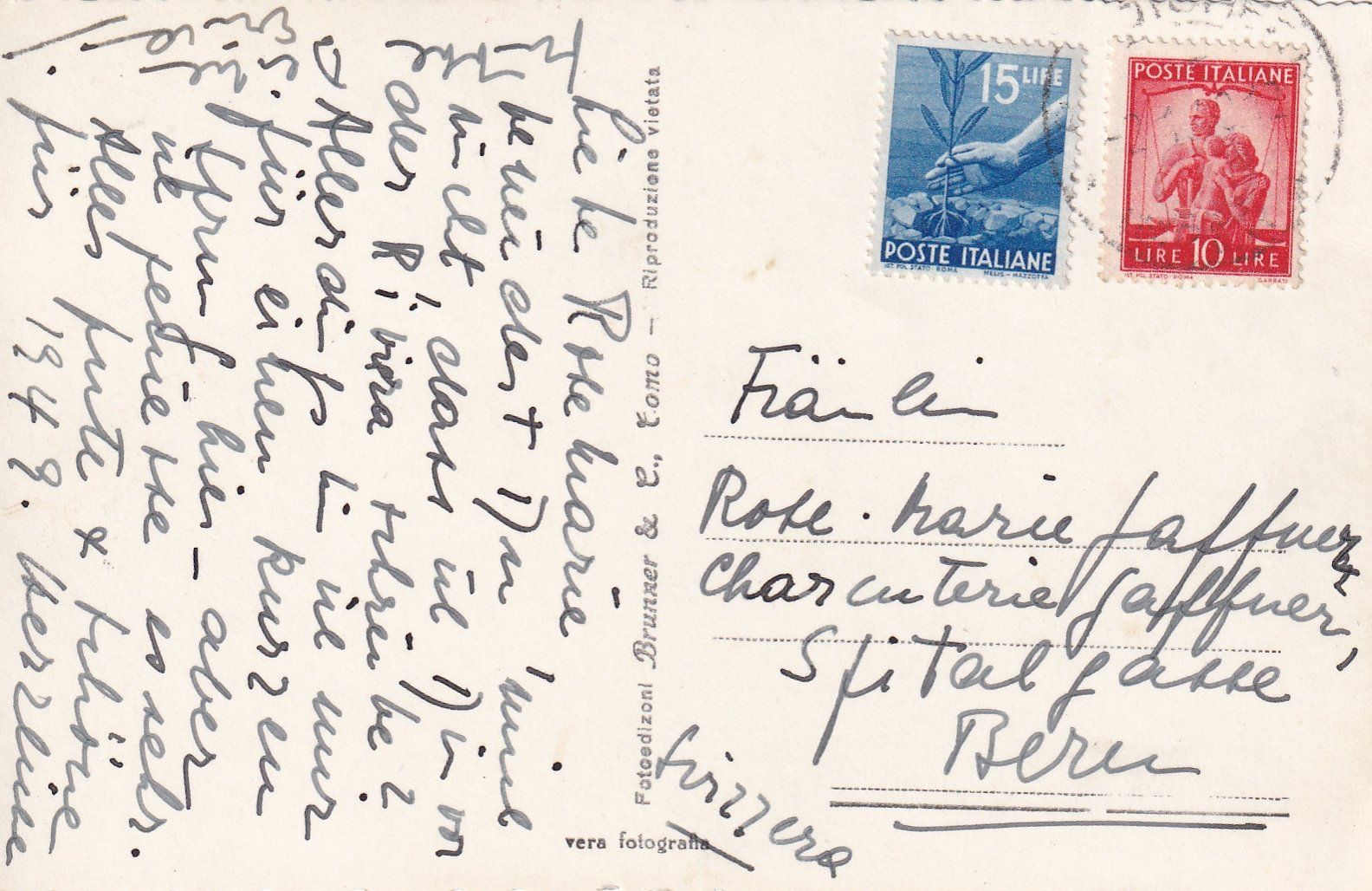 Cartoline postali: Bordighera Alta /mp – Usato da Hombrechtikon venduto da Rudolf07 1