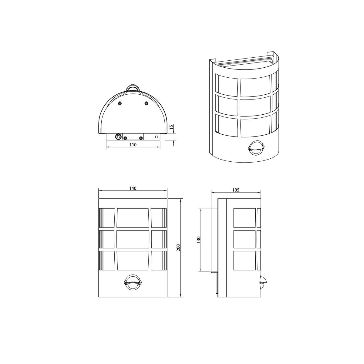 Lampade: Aussen Wandleuchte, IP44, 20 cm Höhe – Nuovo (secondo la descrizione) da Kreuzlingen venduto da Smart-Light 9