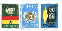 Briefmarken "Menschenrechte". Ghana.