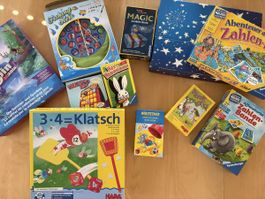 10 Spiel diverse ab ca. 4 Jahren ( auch Lernspiele)