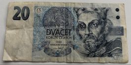 20 Tschechoslowakei Korun 1994 Sammlerstück Banknote