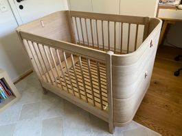 Wood Mini+ Mitwachsendes Babybett mit Umbausatz (0-9 Jahre)