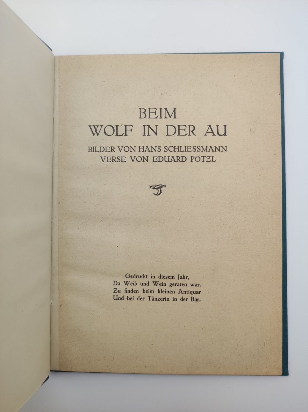 Libri: SCHLIESSMANN - WOLF IN DER AU – Usato da Goldach venduto da Gaip 1