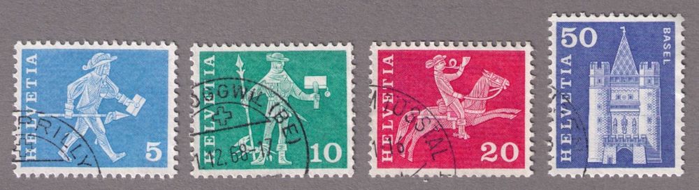 1963_355RL-363RL_ROLLENMARKEN Baudenkmäler 05-50 Rp_Fasern O (Gebraucht ...