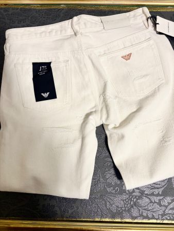 Jeans Emporio Armani J75 vita slim bianchi uomo