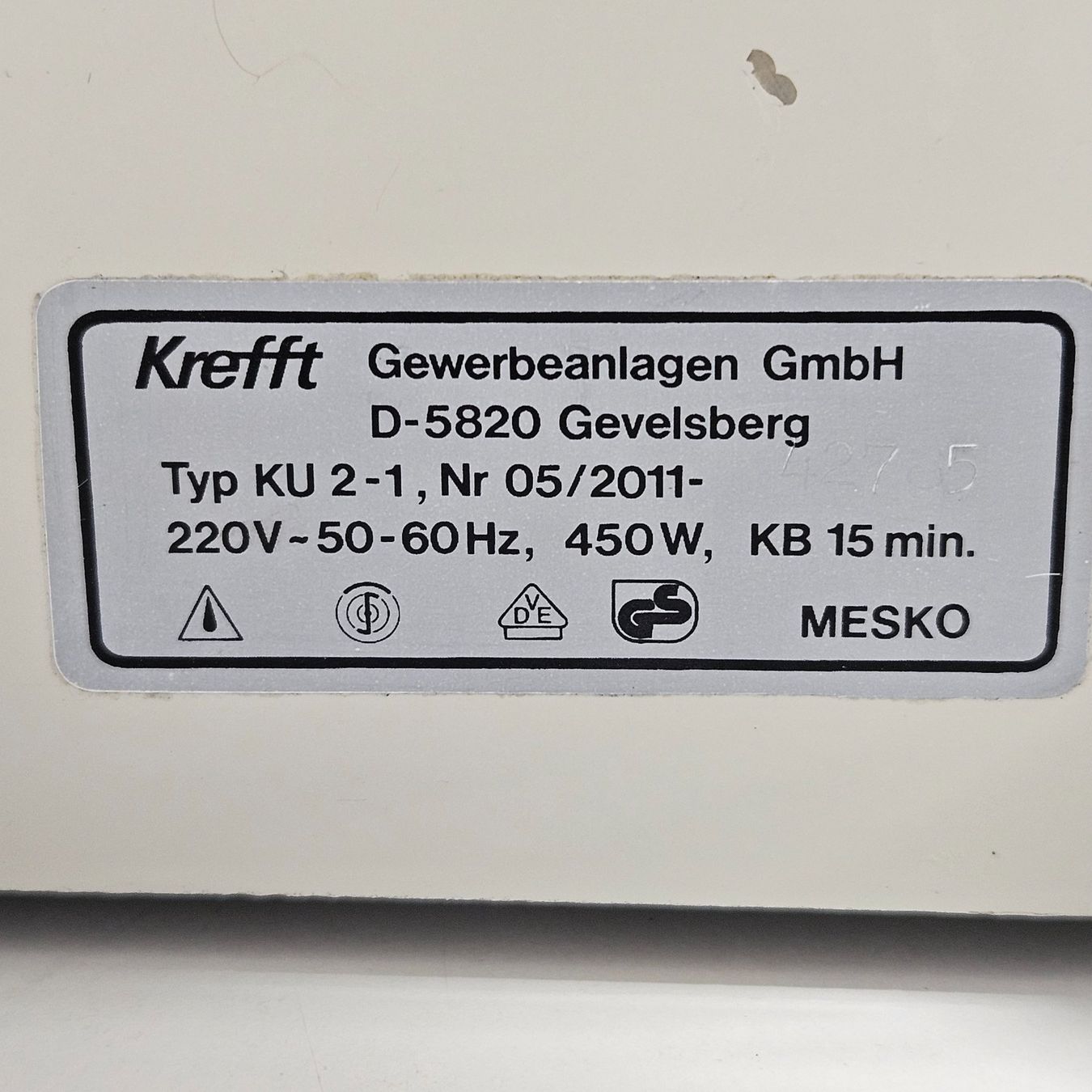 Elettrodomestici da cucina: Krefft KU 2-1 – Usato da Niederdorf venduto da LeptonAG 2