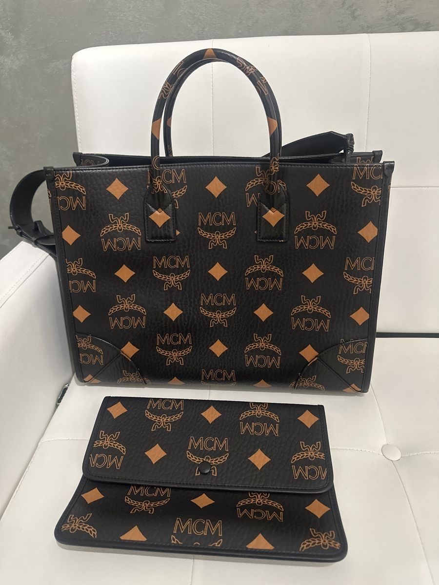 Mcm Borse da donna: MCM Shopper Tasche in Schwarz mit Pochette – Nuovo (secondo la descrizione) da Neuenegg venduto da kar_smg9 1