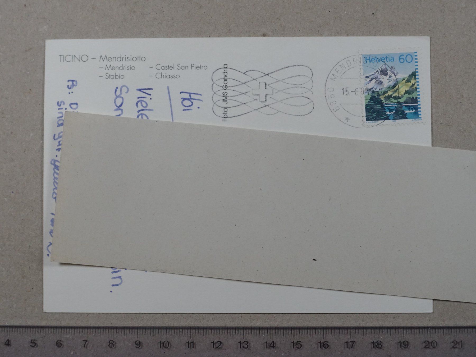Ansichtskarten: Mendrisiotto, 1994 – Gebraucht aus Lenzburg von fh1 1