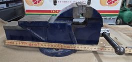 Werkbank Schraubstock blau Gebraucht ca. 100 mm Backenbreite