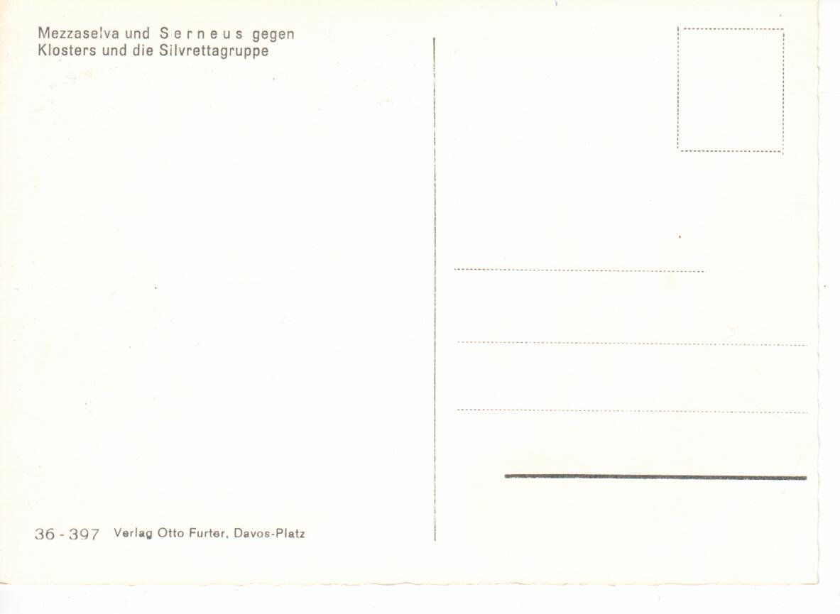 Cartoline postali: Mezzaselva und Serneus – Usato da Wolhusen venduto da Curver9 1