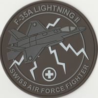 F-35A Lightning II Swiss Air Force Patch ohne Klett