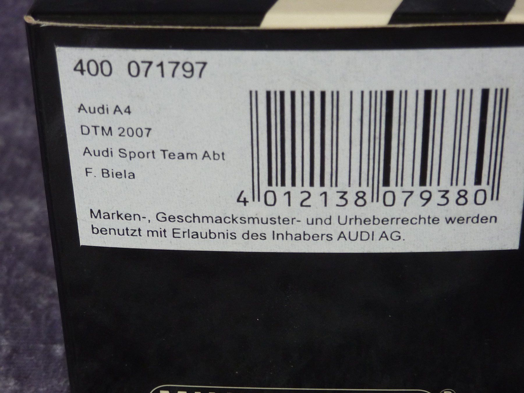 Minichamps Modellini d'auto: Audi A4 DTM 2007  1:43 – Nuovo e nell'imballaggio originale da Dürrenäsch venduto da modellautos4you 8