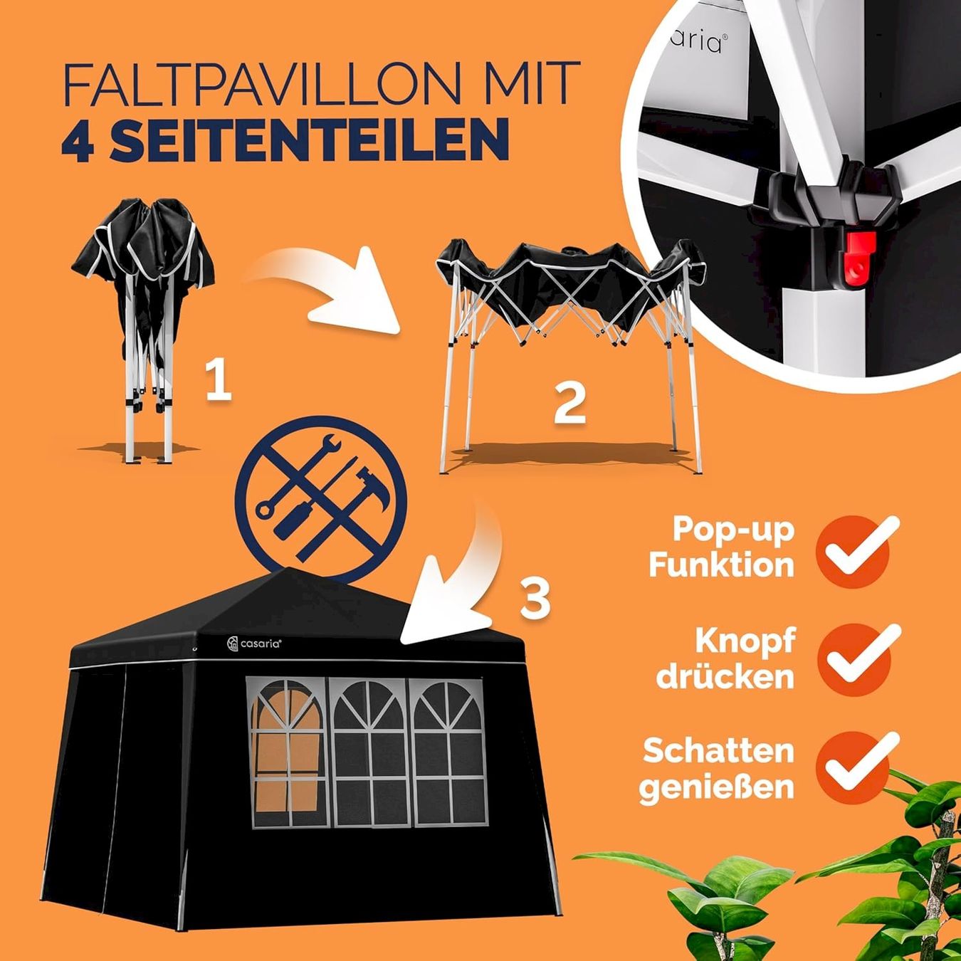 Tende & Padiglioni: Faltpavillon Capri 3x3m + 4 Seitenwänden – Nuovo e nell'imballaggio originale da Bottighofen venduto da zaap 1