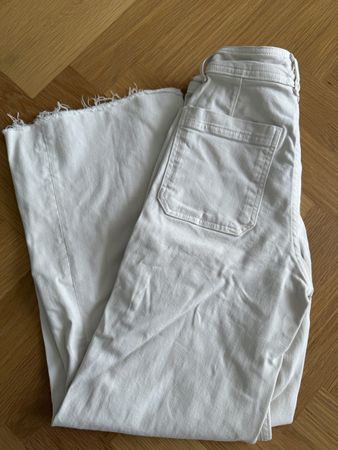 Wide Jeans Beige Mango 36