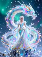 Diamond Painting Eis Drachenfrau-71-40x50-626