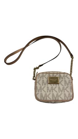 Michael Kors kleine Handtasche/Umhängetasche weiss gold