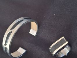 Tribe Breil Set, Armspange XS-S, Ring Grösse ca. 18mm, AISI