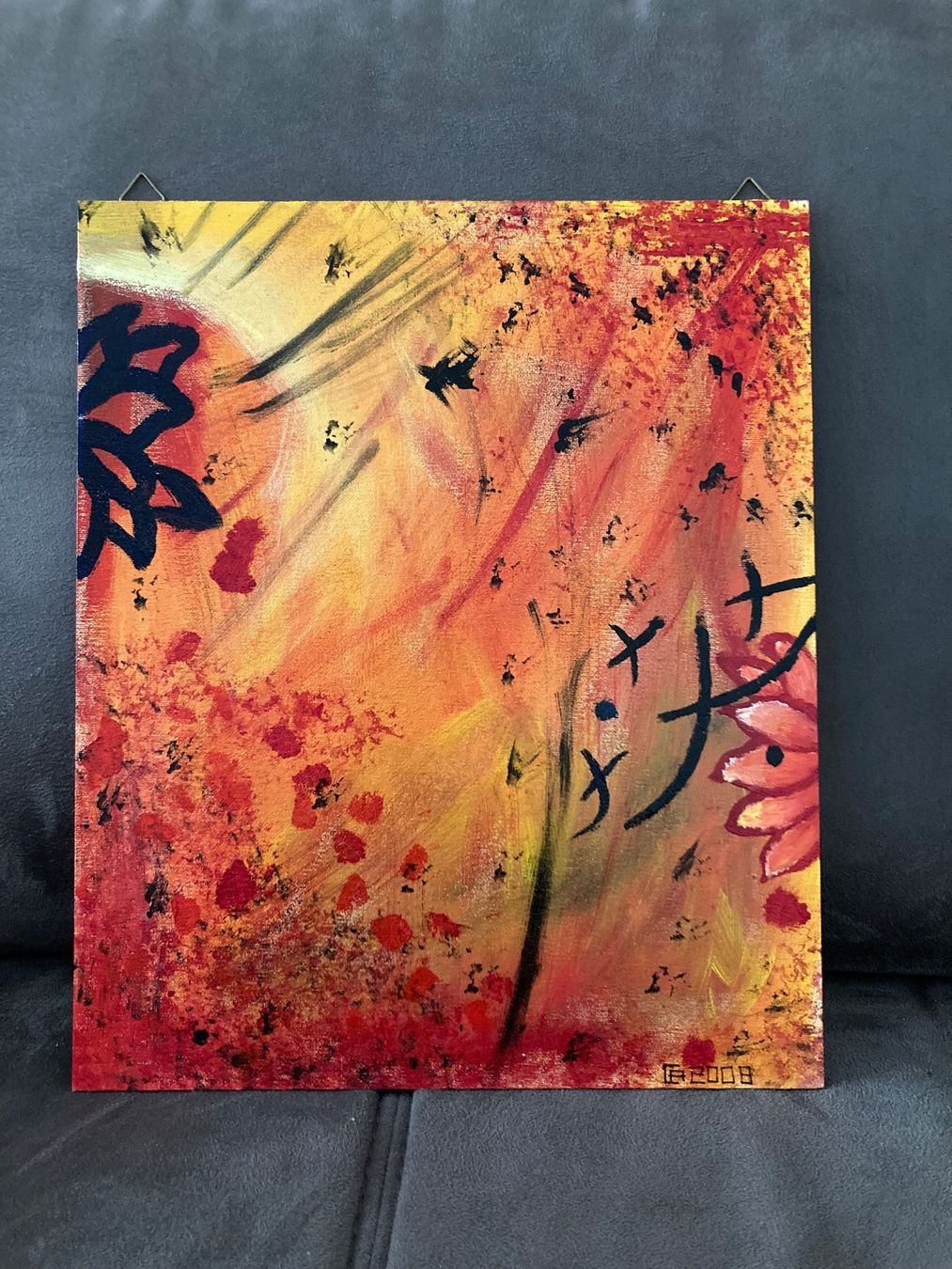 Gemälde: Abstraktes Acrylbild Herbstfarben Unikat – Neu (gemäss Beschreibung) aus Zwillikon von Eni88