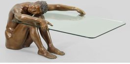 Aussergewöhnlicher Bronze-Couchtisch mit Glasplatte!