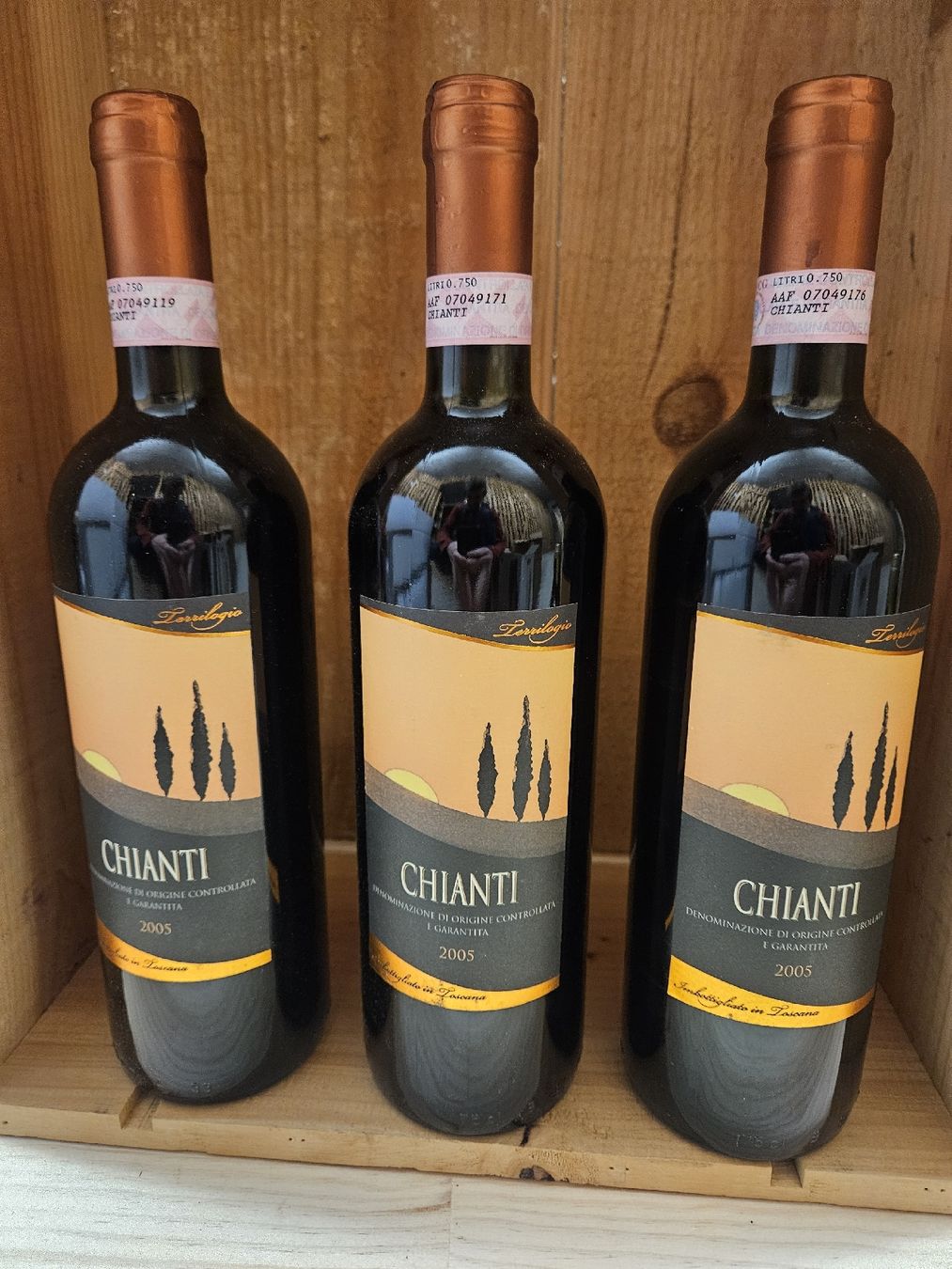 Vino: 3x Chianti Terrilogio 2005 – Nuovo e nell'imballaggio originale da Zofingen venduto da WouterSamwel