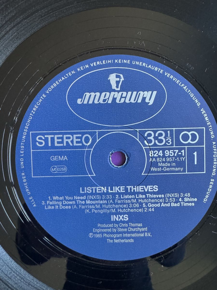 Dischi in vinile: INXS - Listen Like Thieves - LP - 1985 – Usato da Rorbas venduto da BlackstarRecords 3